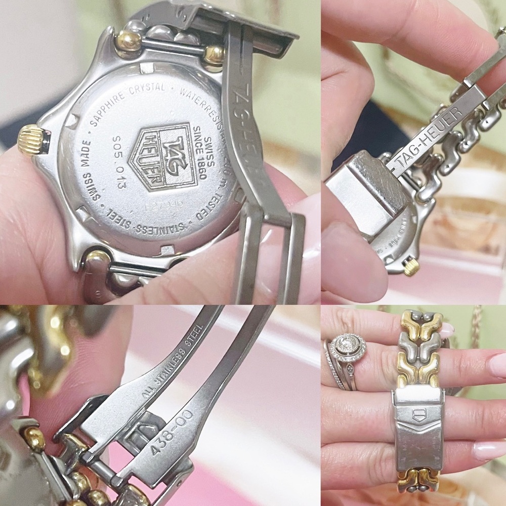 Authentic TAG Heuer Silver & Gold Swiss Made S05.013 S.S Womens Watch - Picture 11 of 11